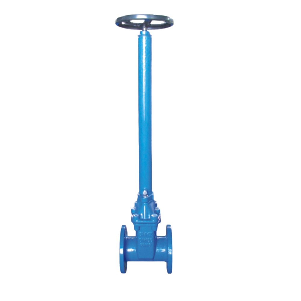 Extension stem resilient soft seal gate valve