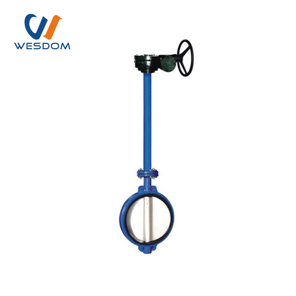 Extension bar soft seal butterfly valve