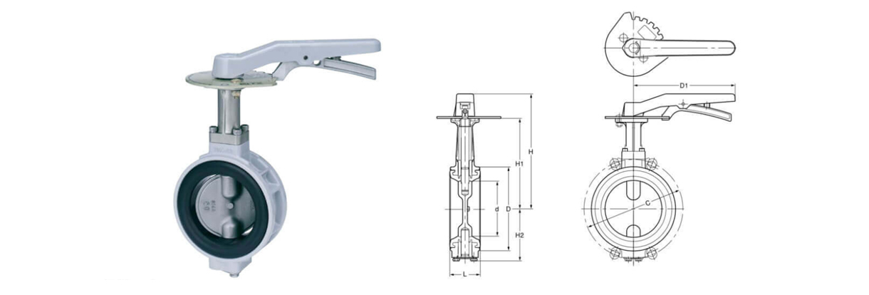 Anti-knot dew aluminum butterfly valve