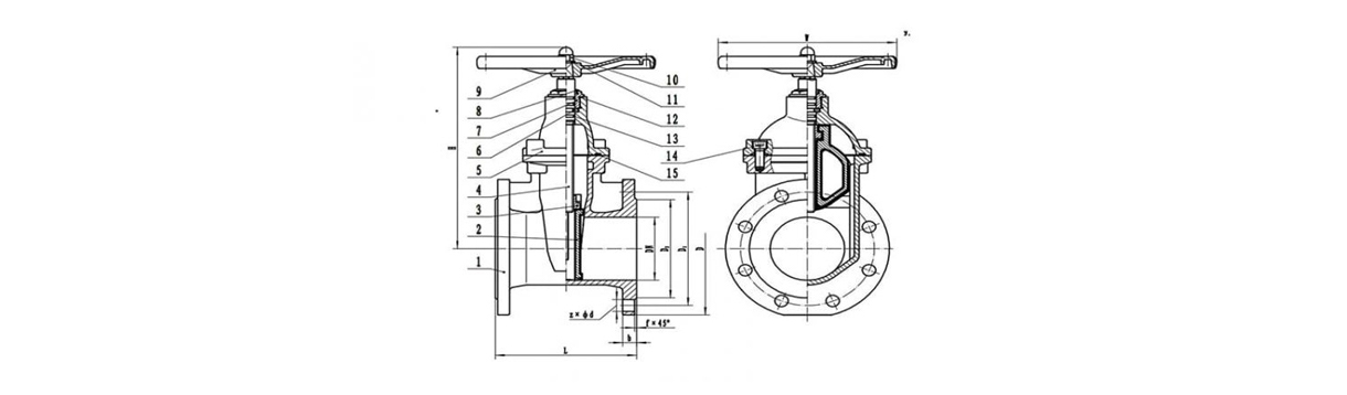 BS5163 Ductile iron gate valve