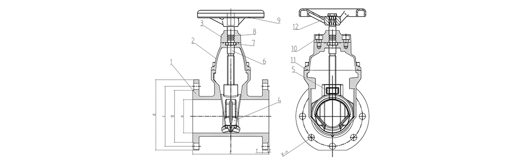 DIN F5 resilient gate valve