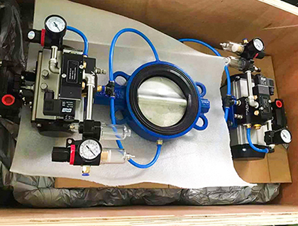 Inflatable butterfly valve ready to be sent to Bangladesh