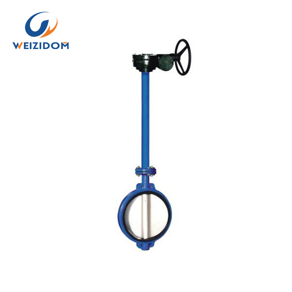 Extension bar soft seal butterfly valve