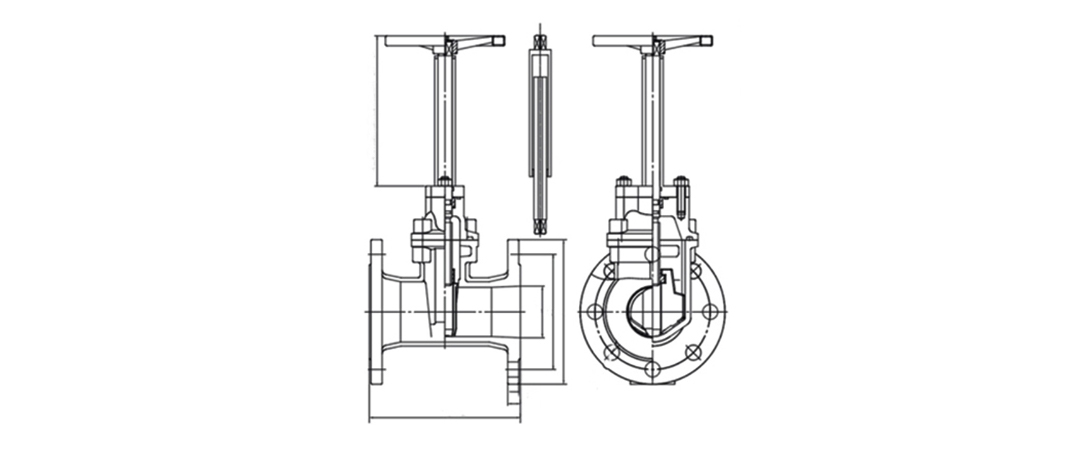 Extension stem soft seal gate valve