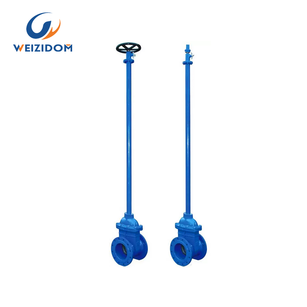 Extension stem soft seal gate valve