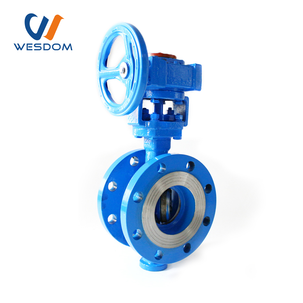 Three eccentric metal seals wafer butterfly valve