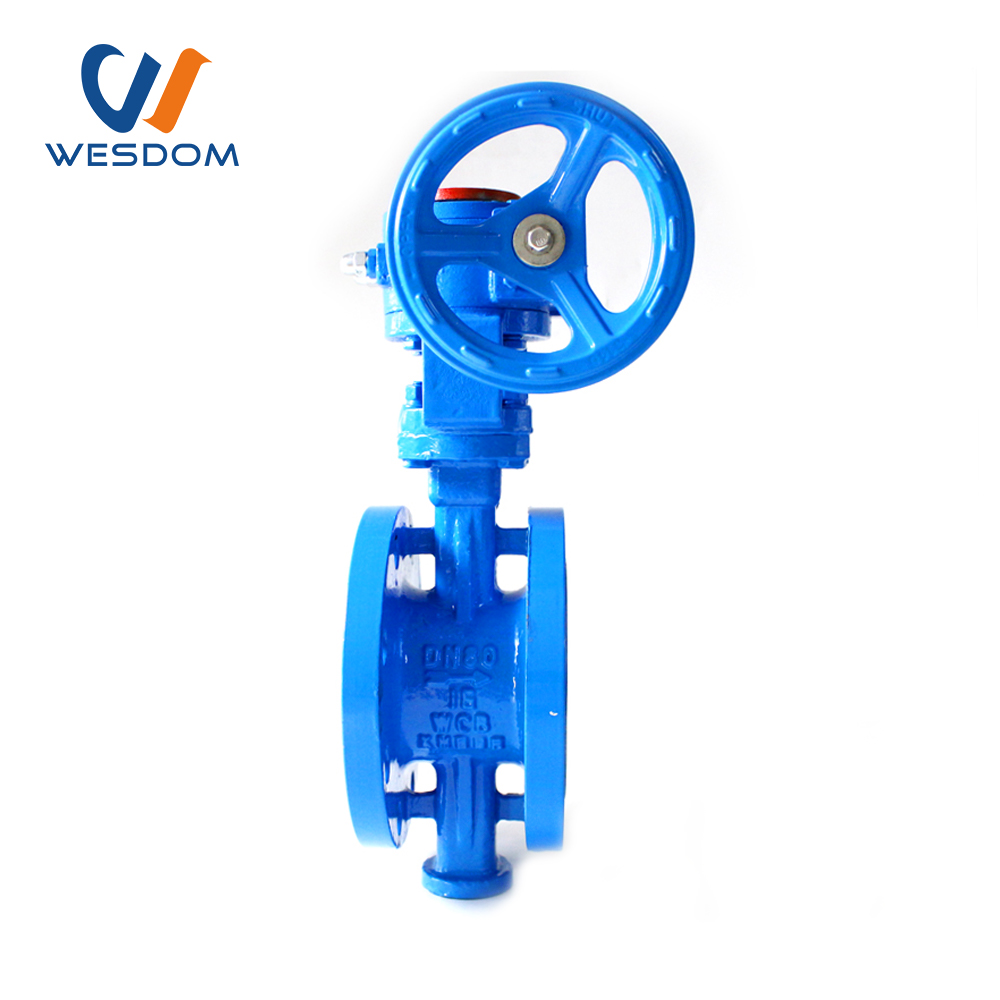 Three eccentric metal seals wafer butterfly valve