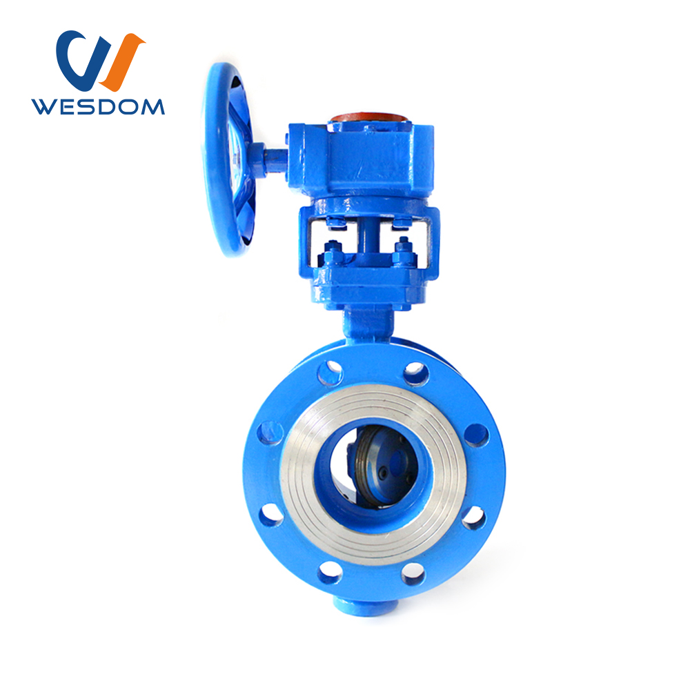 Three eccentric metal seals wafer butterfly valve