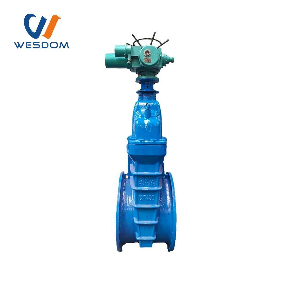 Electric actuator resilient gate valve