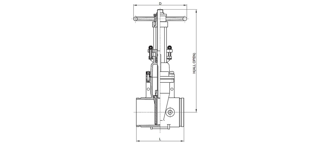 groove ends gate valve