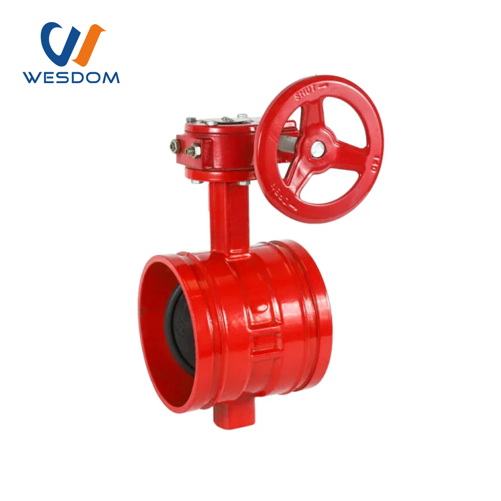 Grooved butterfly valve