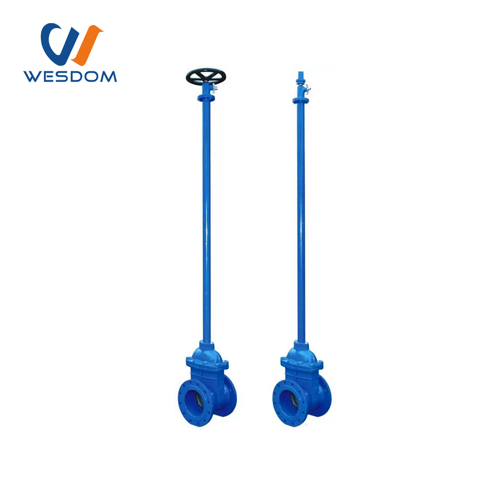 Extension stem soft seal gate valve