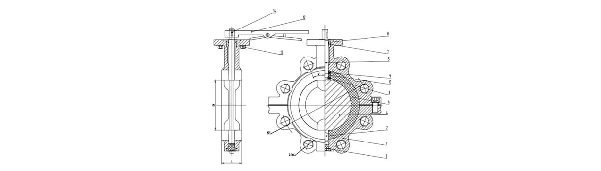 lug type butterfly valve