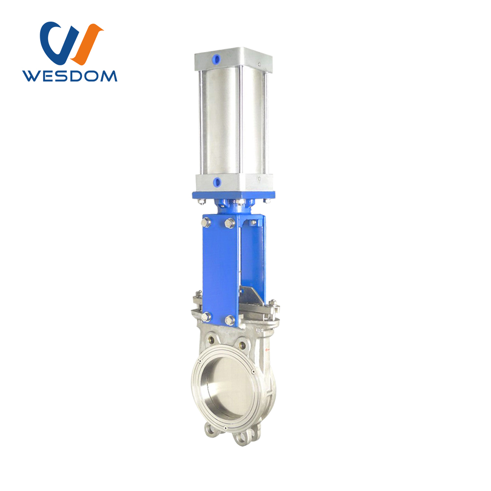 Pneumatic knife gate valve