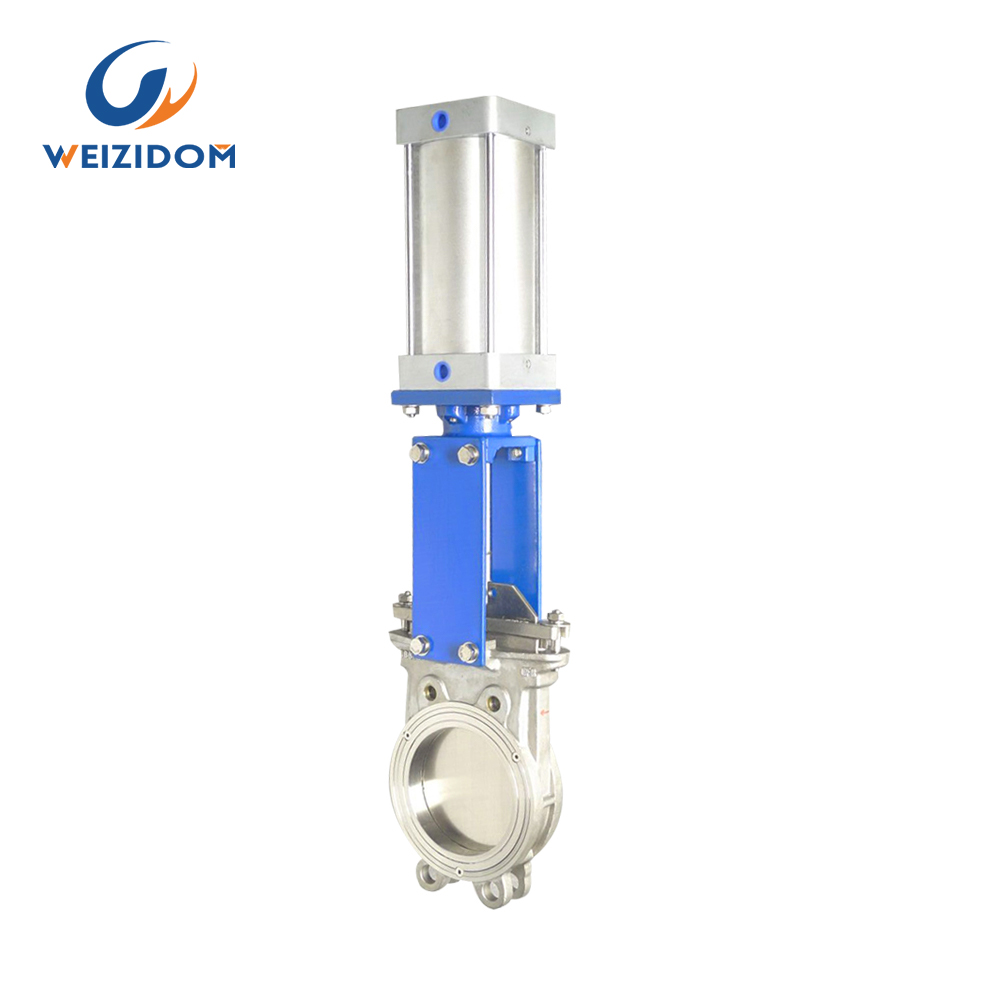 Pneumatic knife gate valve
