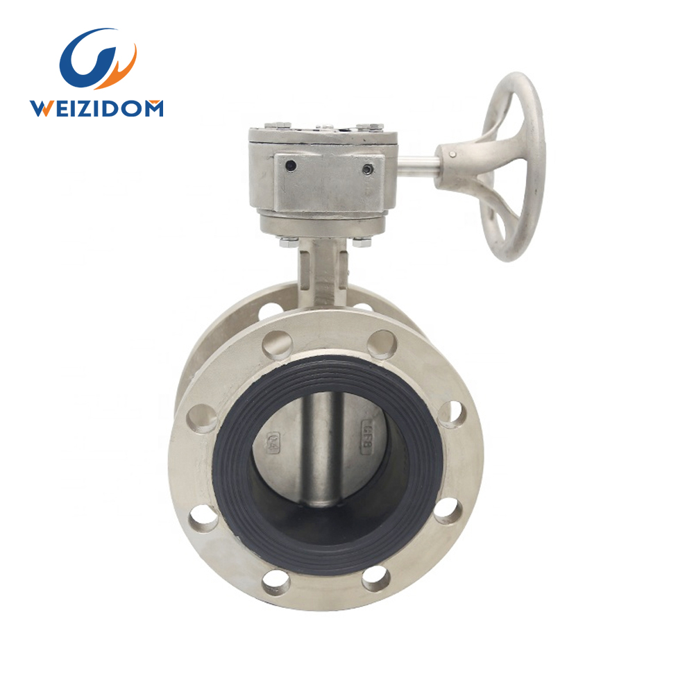 Stainless steel flanged butterfly valve