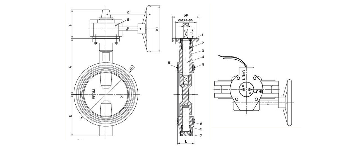 ULC butterfly valve