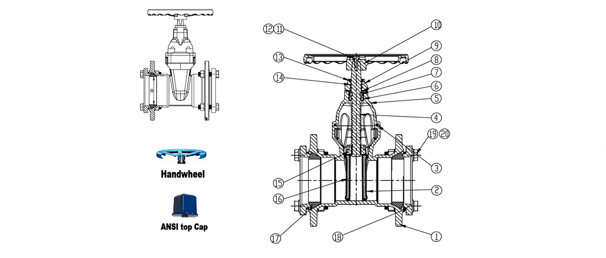 Mechanical joint Resilient Seated Gate Valve