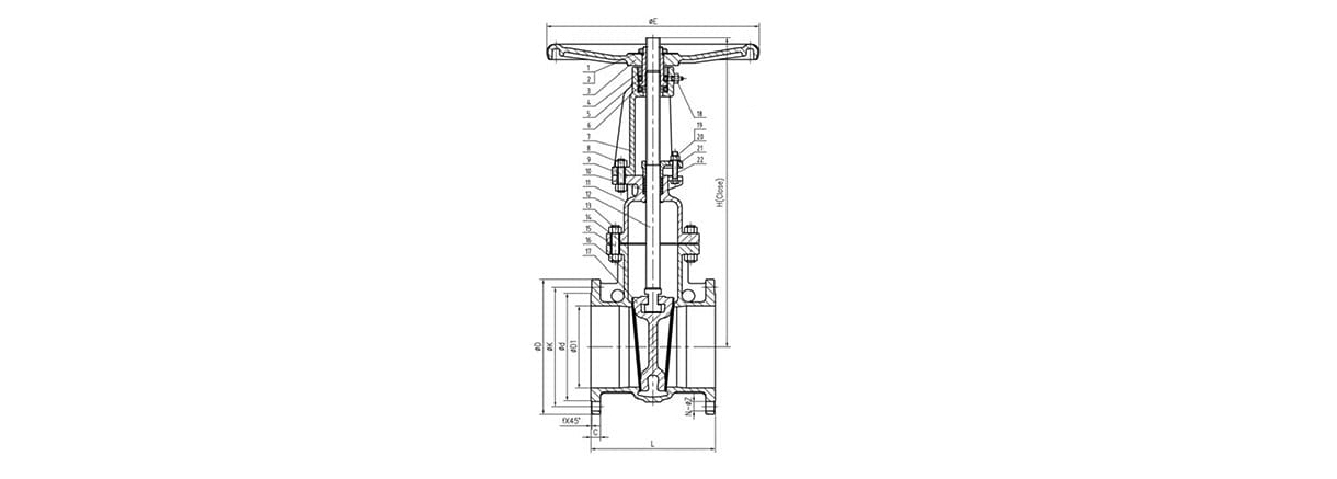 stainless steel flange gate valve